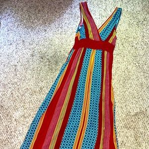 Multi-colored maxi dress in medium